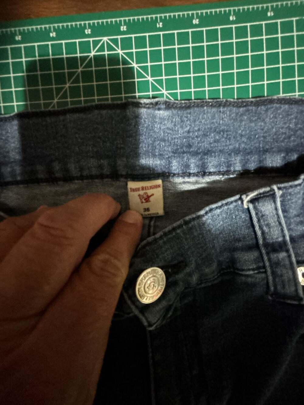 True Religion Jeans Size 36 Straight Leg Blue Denim